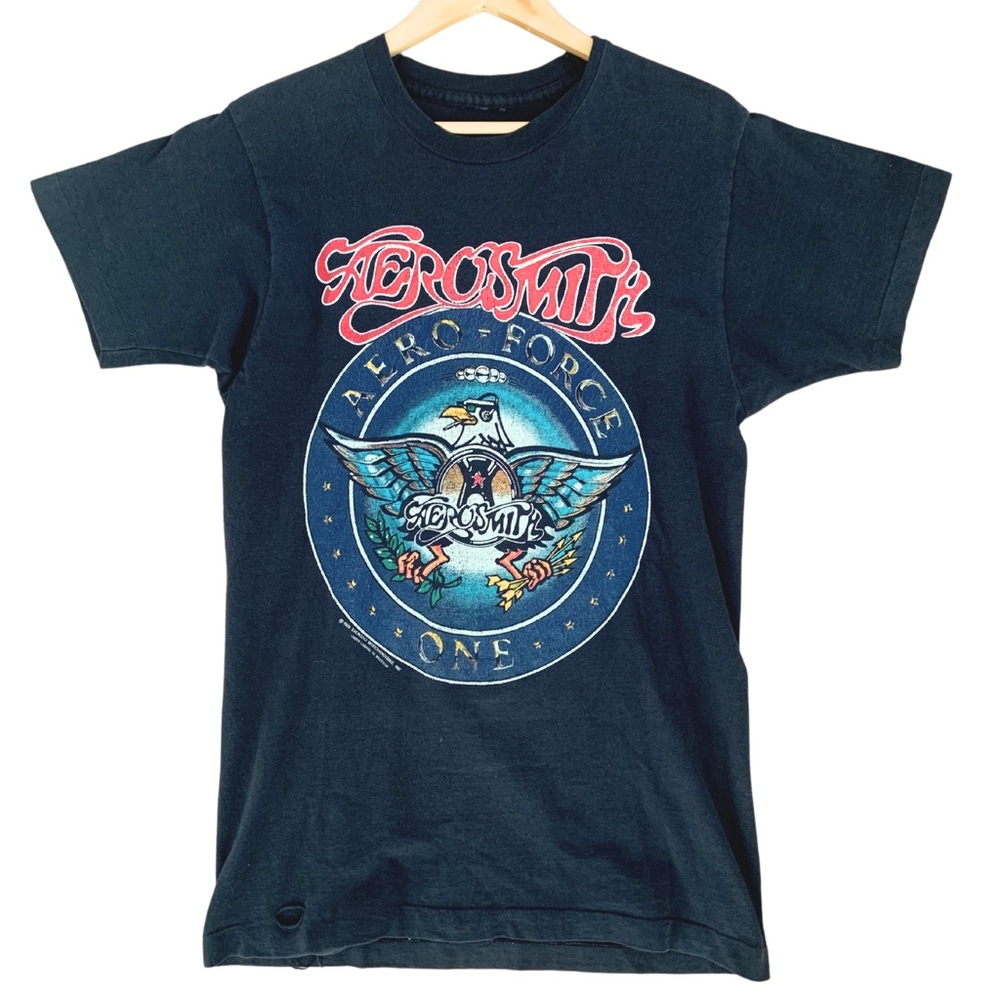 Vintage 1989 Aerosmith Pump Tour Aero Force One T-shirt Single Stitch MED